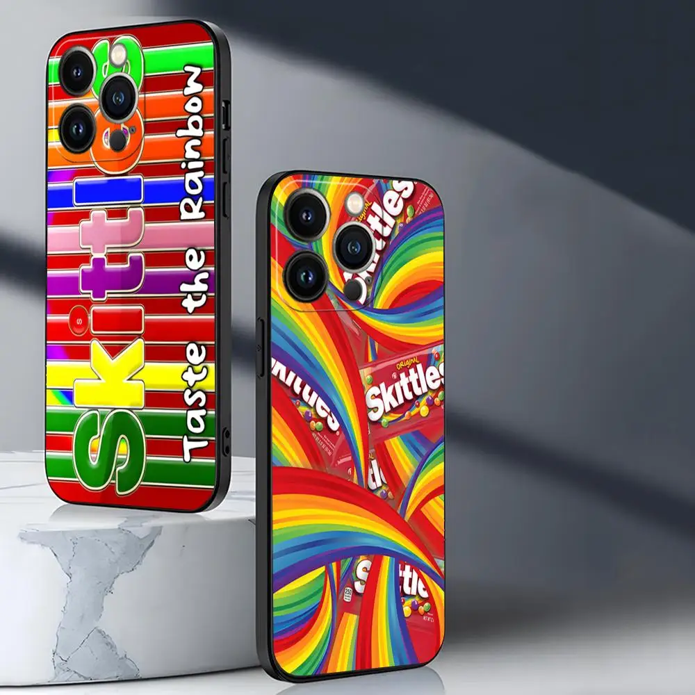 Чехол для телефона Skittles Sweet Sour Fruit Candies Iphone 15 11 16 Pro Max 12 Mini 13 14 Xr Xs 6 6s 8 7 Plus Силиконовый