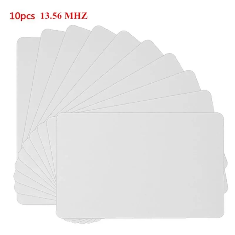

10PCS 13.56MHZ Contactless White PVC Card High Frequency IC Cards RFID Key Tag Access Control NFC Card