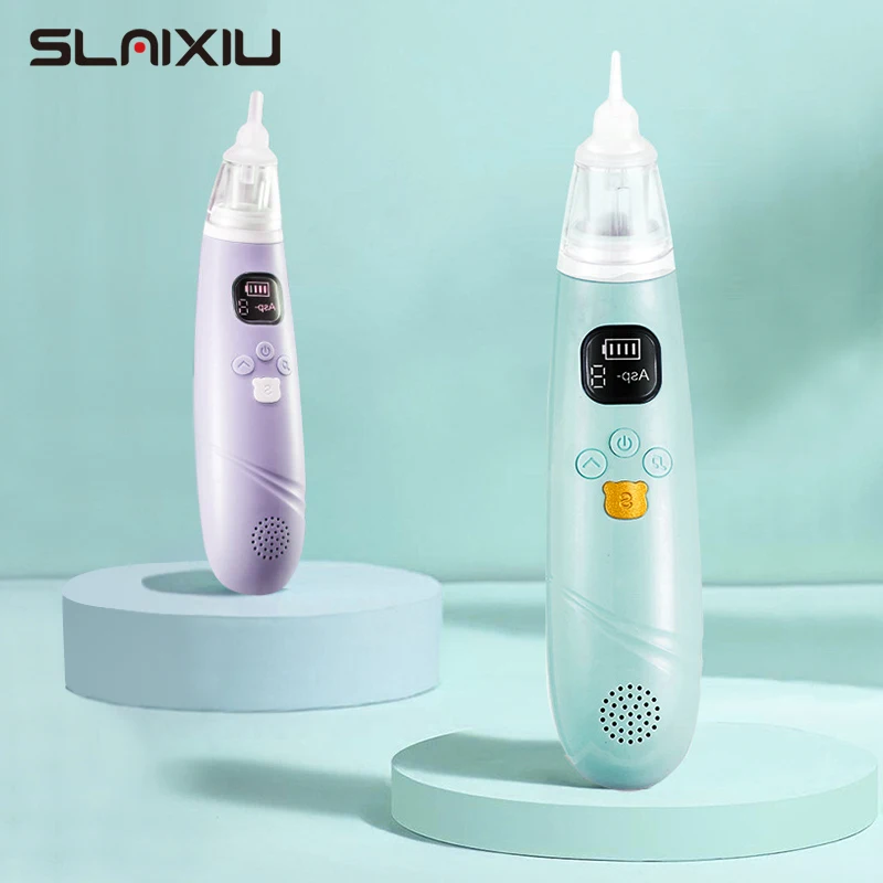 Baby Nasal Aspirator Toddler Electric Nose Aspirator Automatic Nose Cleaner Adjustable Suction Music and Light Soothing Function