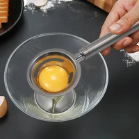 long handle egg white separator home stainless steel egg white yolk separator for egg filtration egg beater for kitchen baking