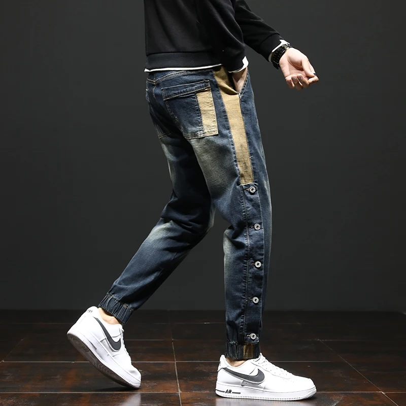 

2022 New Men's Jeans Loose Korean Casual Spring and Autumn Long Jean Pants Fashion Denim Trousers Brand Men's Wear Z144