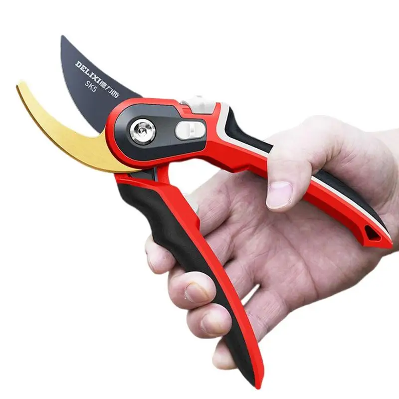 

New Garden Scissors Easy Use Pruner Tree Cutter Multi Use Sharp Bypass Pruning Shears With Safety Lock For Gardening Supplies