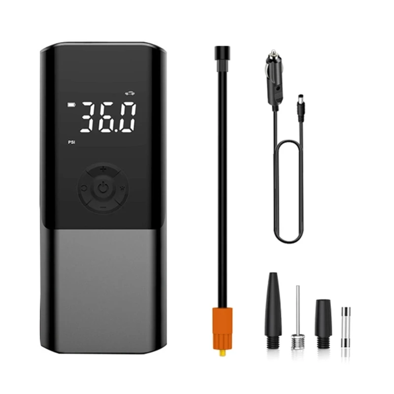 

Portable Tire Inflator Electric Air Pumps with LED Light Digital Pressure Gauge