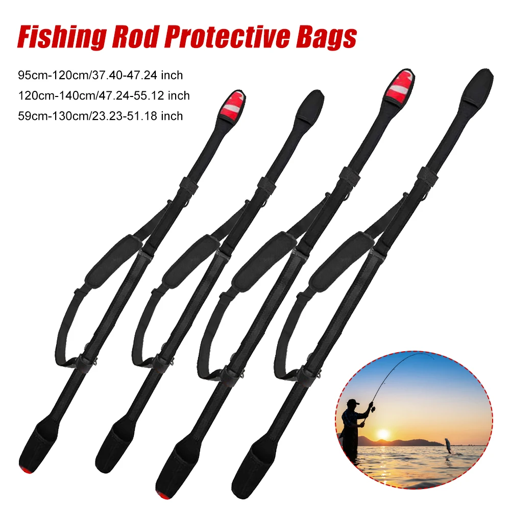 

Fishing Rod Storage Bag Adjustable Fishing Rod Shoulder Belt Portable Fishing Rod Belt Protector Reel Fishing Rod Accessories