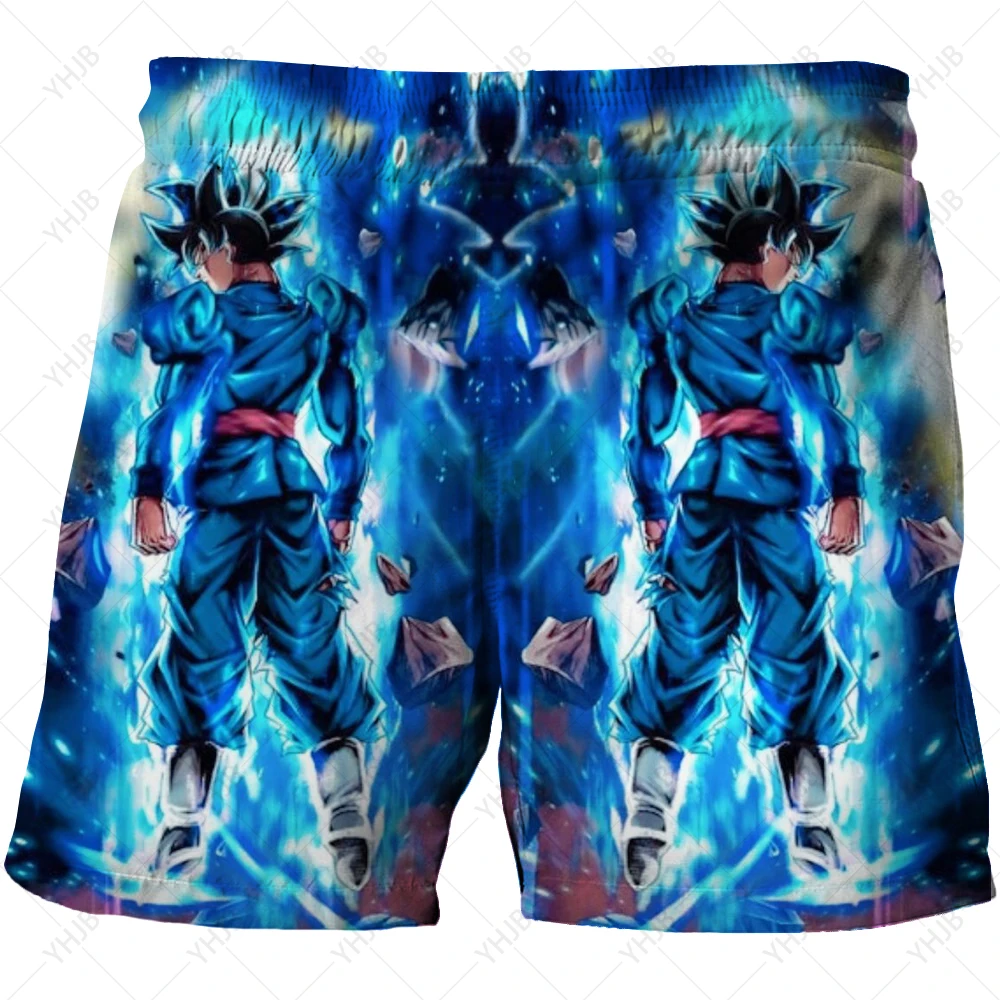 

Japanese Anime 3D Men's Shorts Beach Shorts Island Vacation Summer Goku Casual Loose Sport Shorts Funny Men's Swimsuit Cool Pant