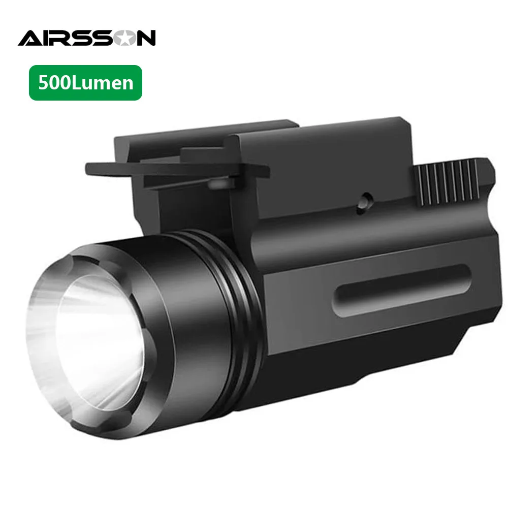 

500 Lumens Tactical Weapon Gun Light Ultra Bright LED Flashlight for Rifle Handgun Pistol Strobe Light for 20mm Rail Mount