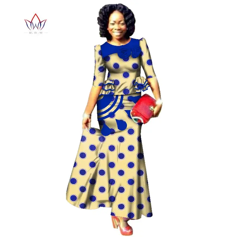 Bintarealwax 2021 Fashion African Skrit Sets for Women Traditional Plus Size Clothes Dashiki Elegant Set WY2487 | Тематическая