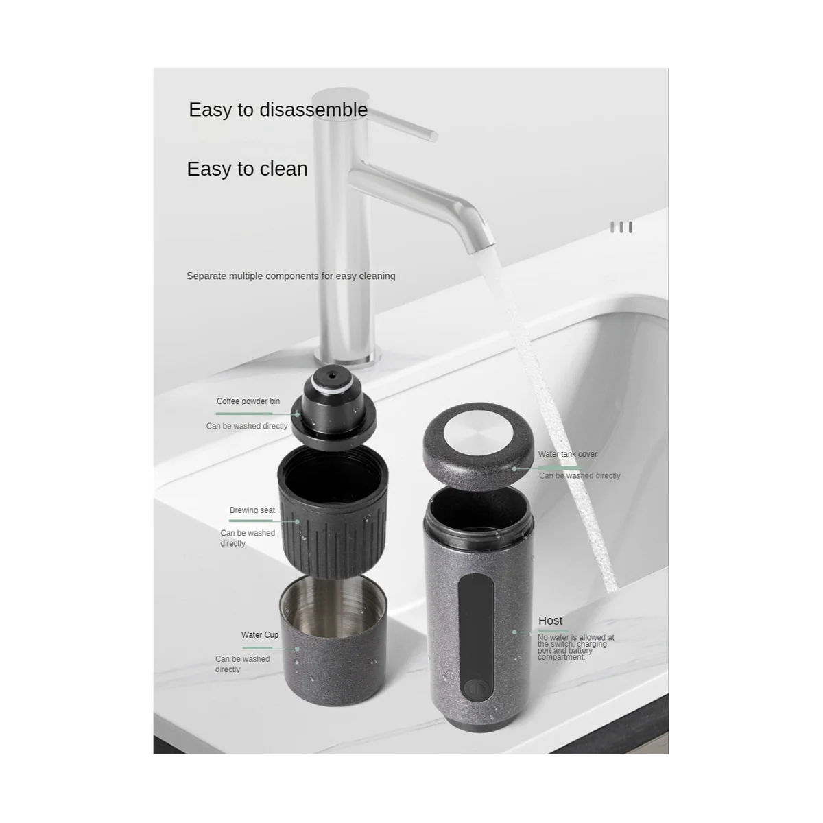 

Портативная электрическая кофемашина для автомобиля и дома, кофеварка для эспрессо, Капсульная кофейная пудра двойного назначения для путешествий, кемпинга-B