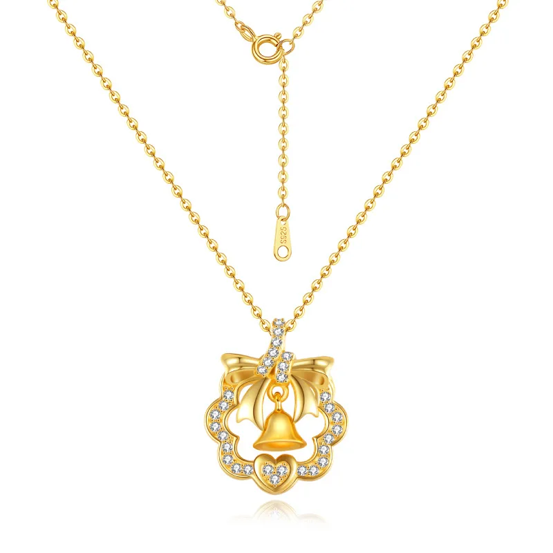 

Classic Jewelry Set Pure Solid Jingle Bell Pendant For Necklace 925 Sterling Silver Neckdiamond Necklace Best Friends Necklace