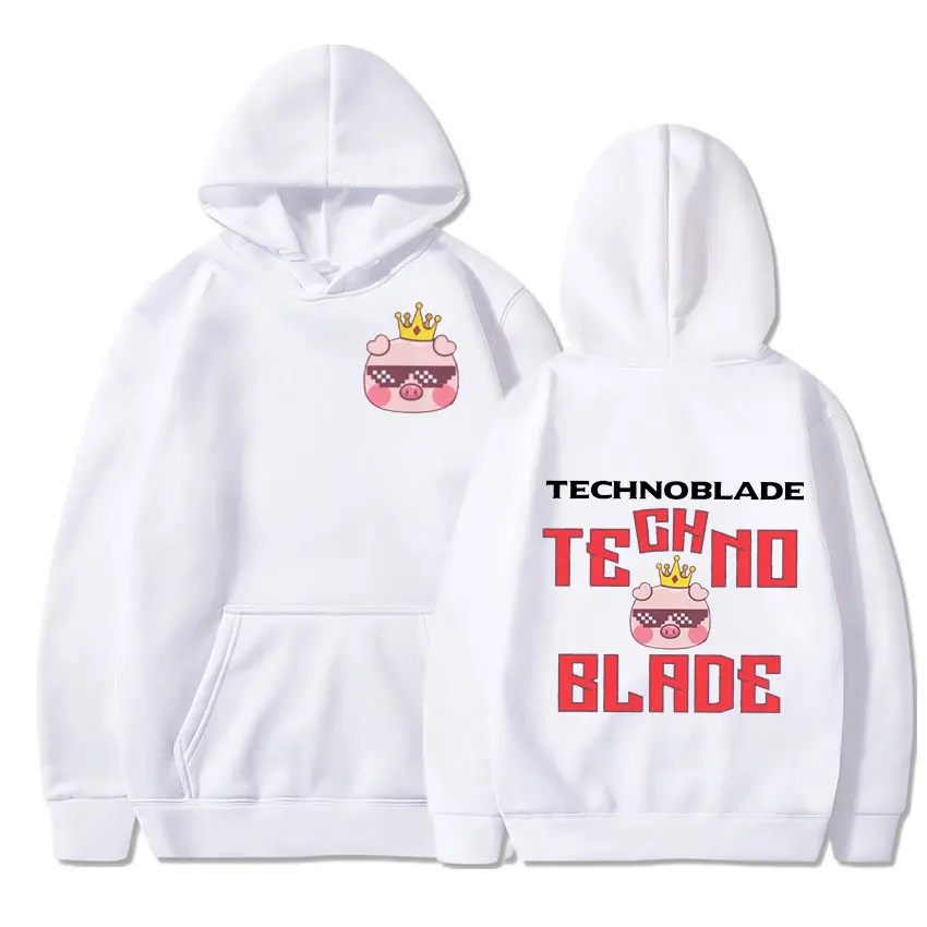 

Толстовка Technoblade Merch с карманами, свитшот с капюшоном для женщин и мужчин, Повседневная Толстовка в стиле Харадзюку, модная винтажная флисов...