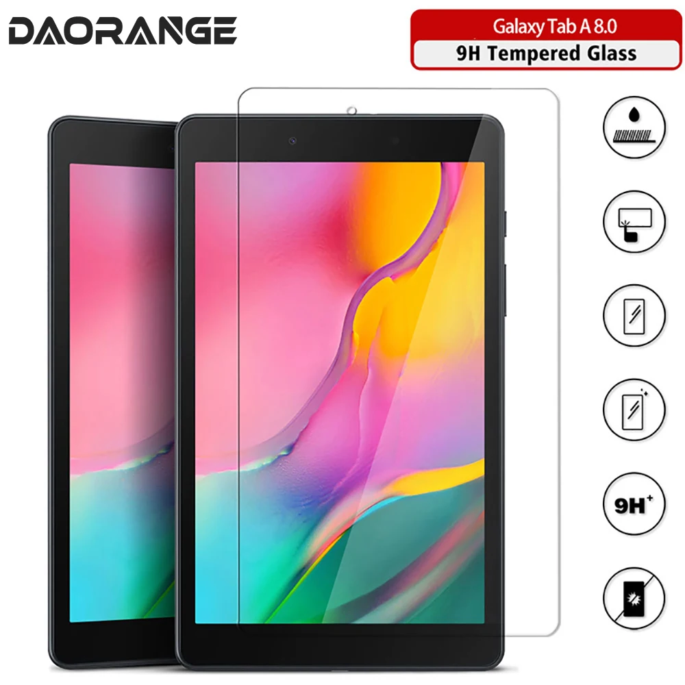 

Tempered Glass Protective Film For 2019 Samsung Galaxy Tab A 8.0 SM-T290 SM-T295 T297 Screen Protector Glass Protection