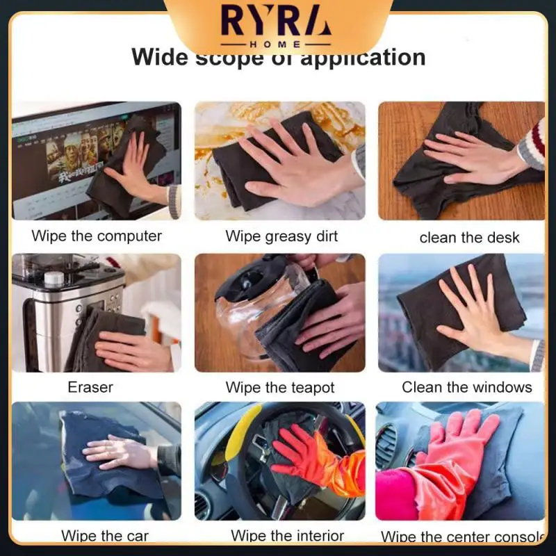 

2/4/5PCS Hot Cleaning Cloth Thickened No Watermark Cleaning Tools Reusable Kitchen Towel Window Cleaning Cloth Rag