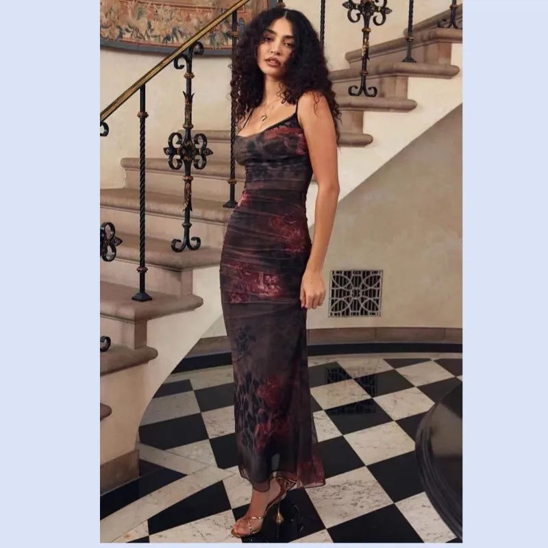 

Женское платье с леопардовым принтом, облегающее платье средней длины в стиле ретро, 23 летнего сезона