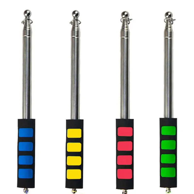 

5PCS 1.2M Sponge Handle Outdoor Guide Flagpole Telescopic Stainless Steel Guide Rod Teaching Stick Teacher Pointer Hand Flagpole