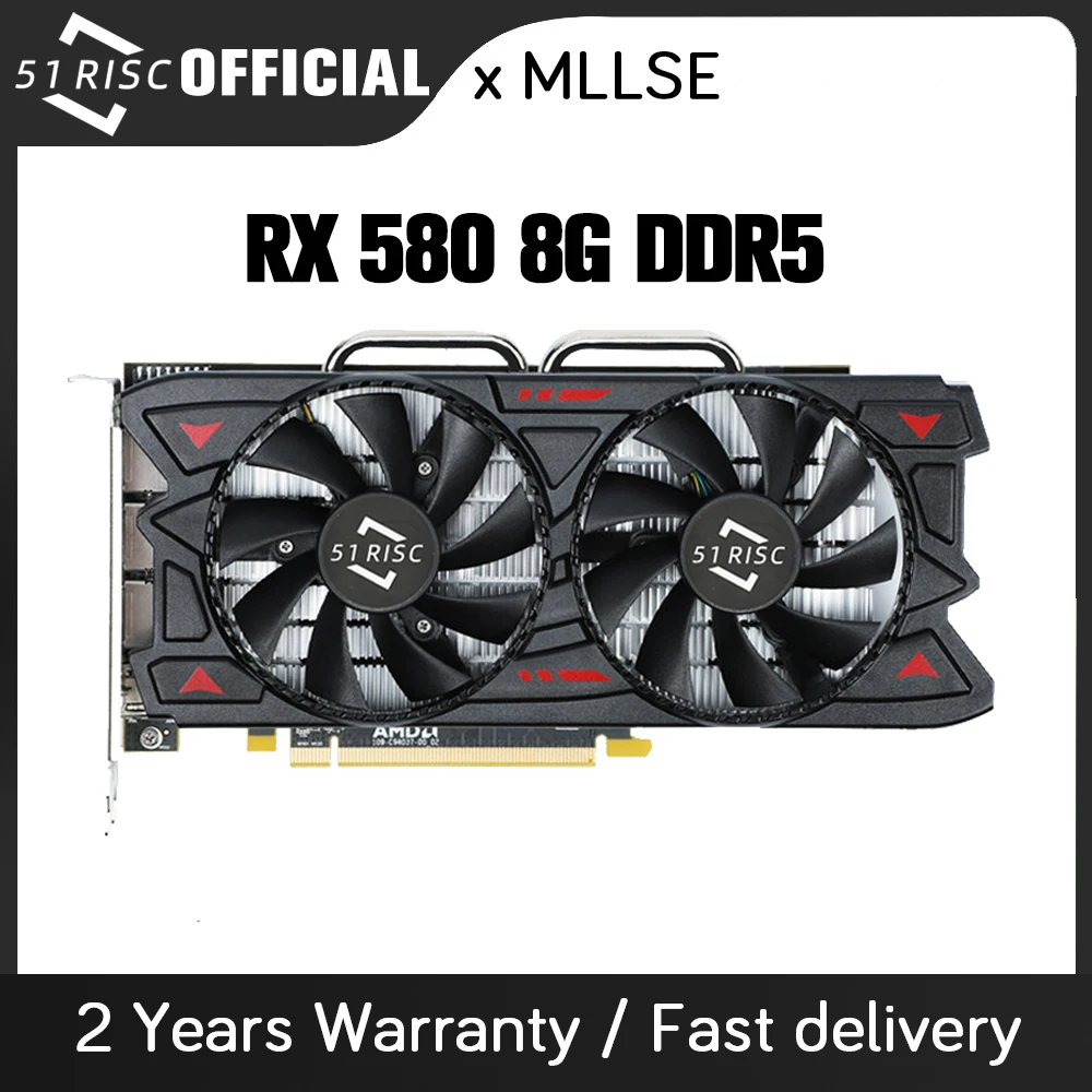 Видеокарта 51RISC AMD RX 580 8G для GDDR5 GPU, графическая карта для майнинга RX 580 8 Гб бит, компьютер VGA RX580, хэшрат 30mh/s