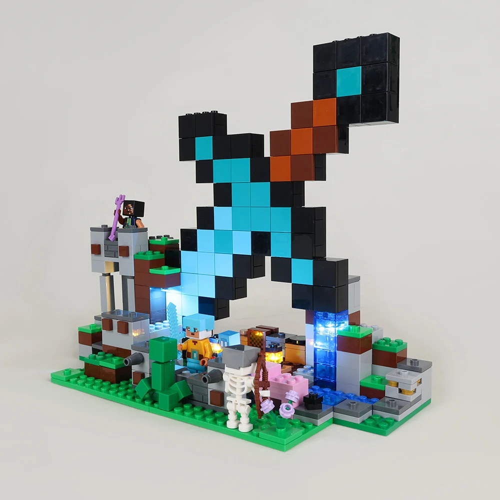 Фото Набор светодиодных ламп для конструктора Minecraft 21244 Sword Outpost, только комплект освещения, модель не входит в комплект. №2