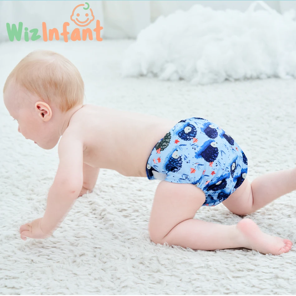 WizInfant 1pc Abdl Washable Eco-friendly Cloth Diaper Ecological Adjustable Nappy Reusable Diaper Fit 0-2year 3-15kg Baby