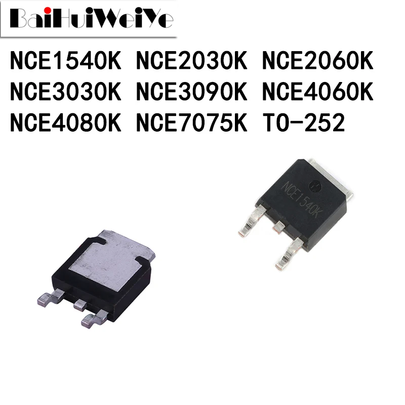 Набор микросхем NCE1540K NCE2030K NCE2060K NCE3030K NCE3090K NCE4060K NCE4080K NCE7075K TO-252, Новый чипсет хорошего качества, 10 шт. Набор микросхем NCE1540K NCE2030K NCE2060K NCE3030K NCE3090K NCE4060K NCE4080K NCE7075K TO-252, Новый чипсет хорошего качества, 10 шт.