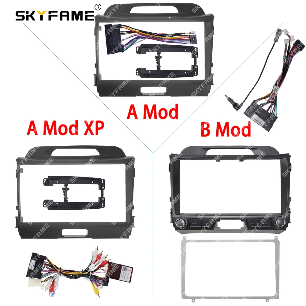 SKYFAME Car Frame Fascia Adapter Canbus Box Decoder per Kia Sportage 2010-2015 Android Radio Dash Fitting Panel Kit