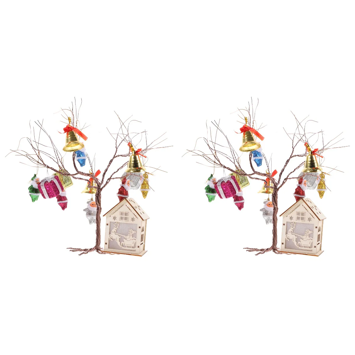 

2 Sets DIY Xmas Wire Tree Decor DIY Tree Craft Materials Christmas Decoration DIY Craft Set