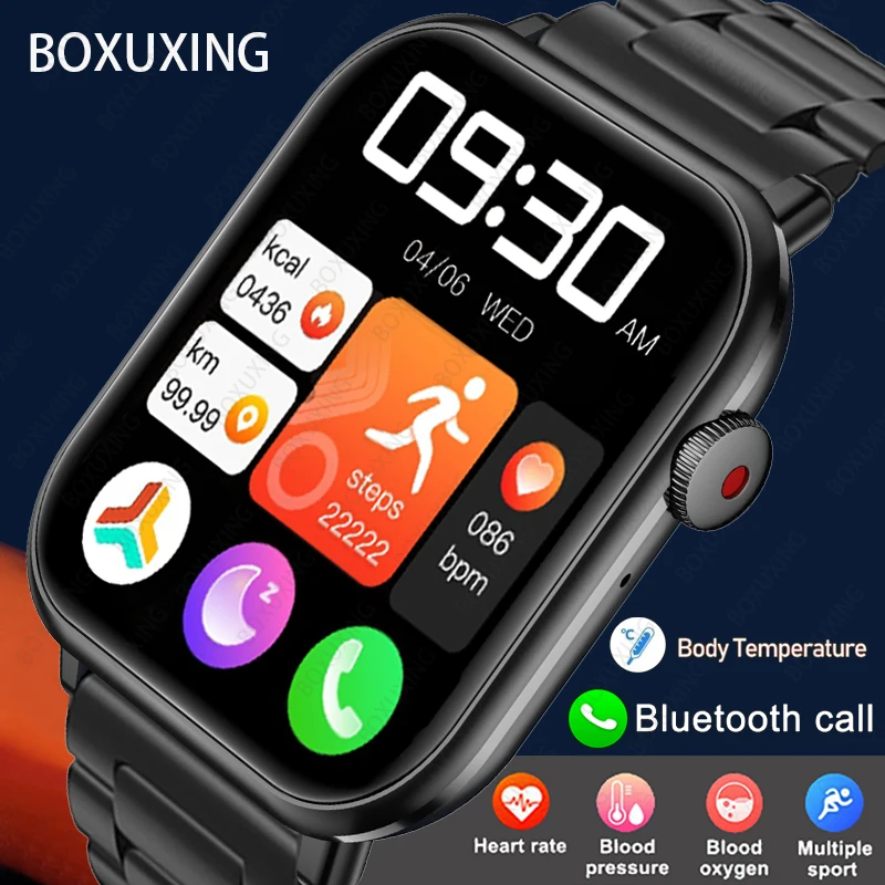 

2023 New Bluetooth Calling Smartwatch 1.96 inch Full Screen Heart Rate Sleep Monitor 100 Sport Models Smart Watch For Men Women