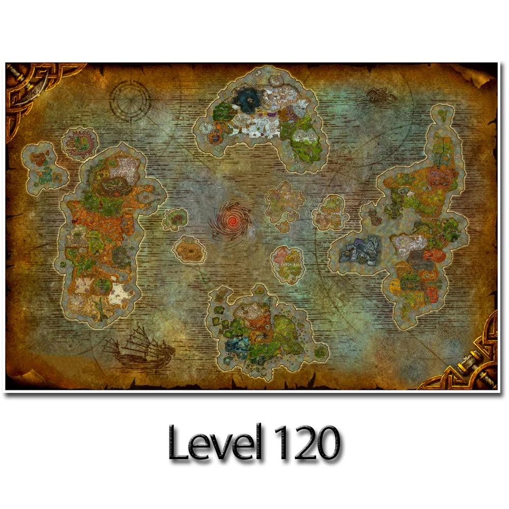 

Карта World Of Warcraft постер Gryan на холсте