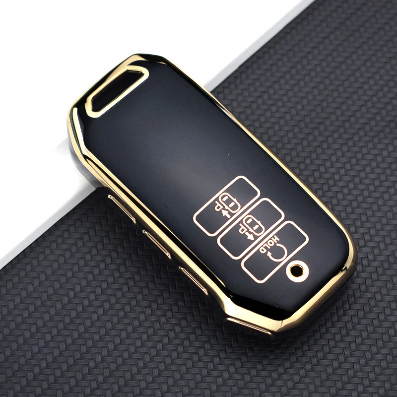 

Чехол для ключей из ТПУ с золотистыми краями для Kia Sorento MQ4 2020 2021 2022 EV6 K8 v6 7 кнопок