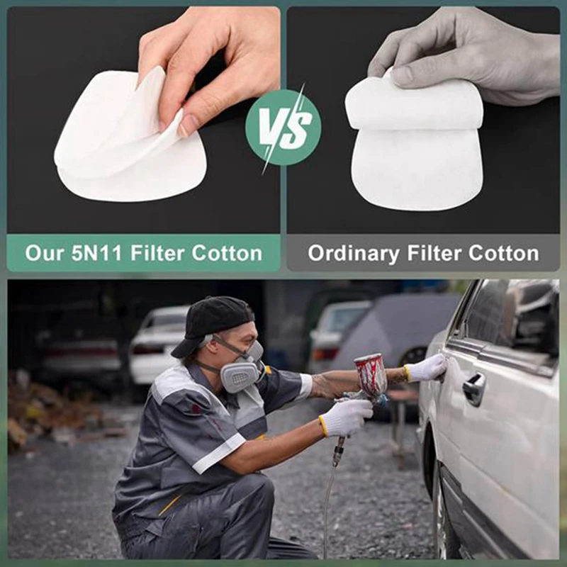 100PCS 5N11 Respirator Filter - Particulate Cotton For 6200 6502 7502 6800 Series Mask