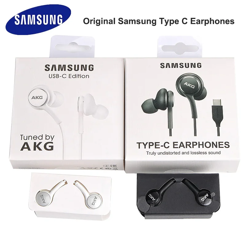 Наушники Samsung оригинальные проводные наушники-вкладыши AKG типа C с микрофоном Galaxy