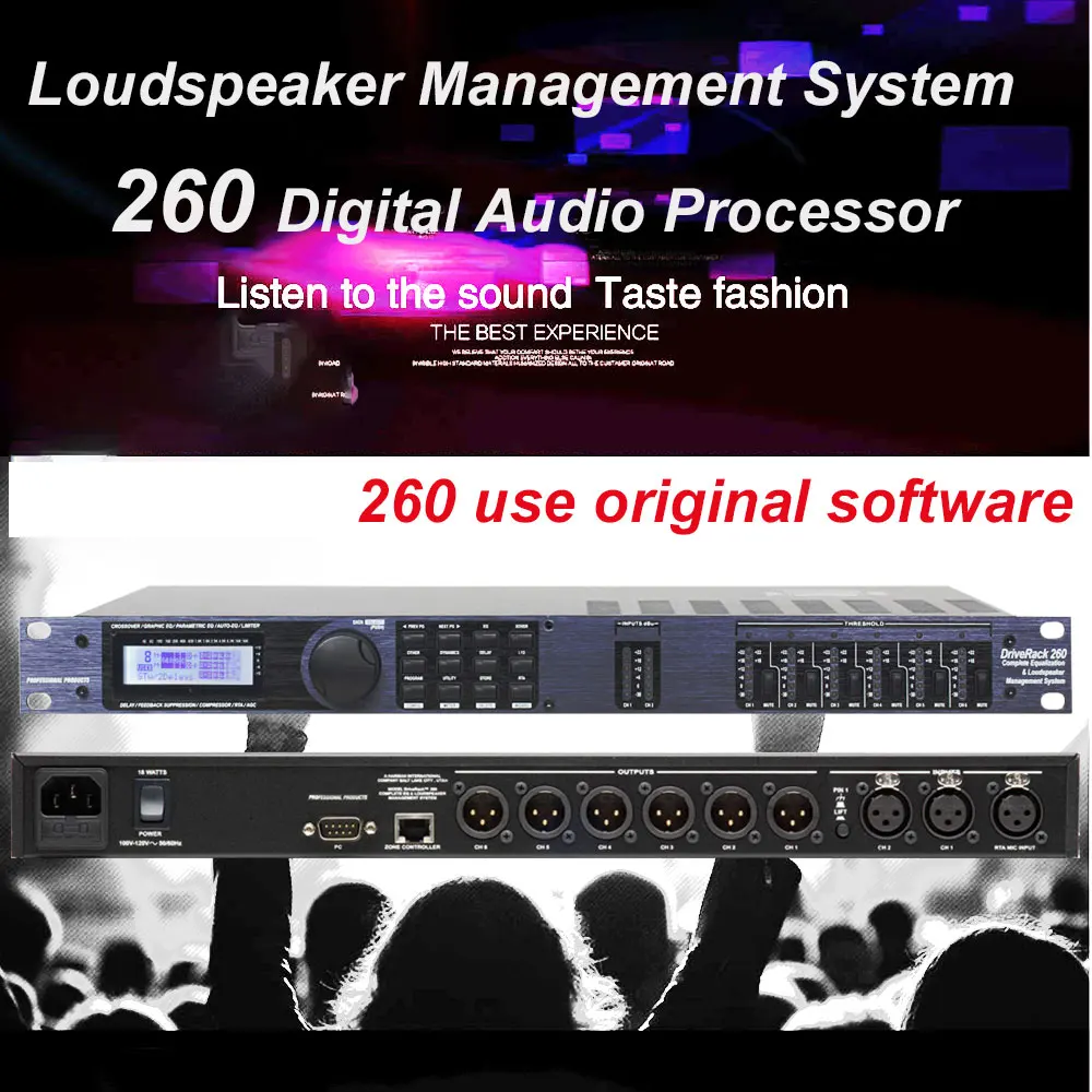 

Цифровой звуковой процессор Drive Rack 260, Оригинальное программное обеспечение, процессор 2 в 6 Out, звуковой эффект отзывы Suppressor, звуковая система