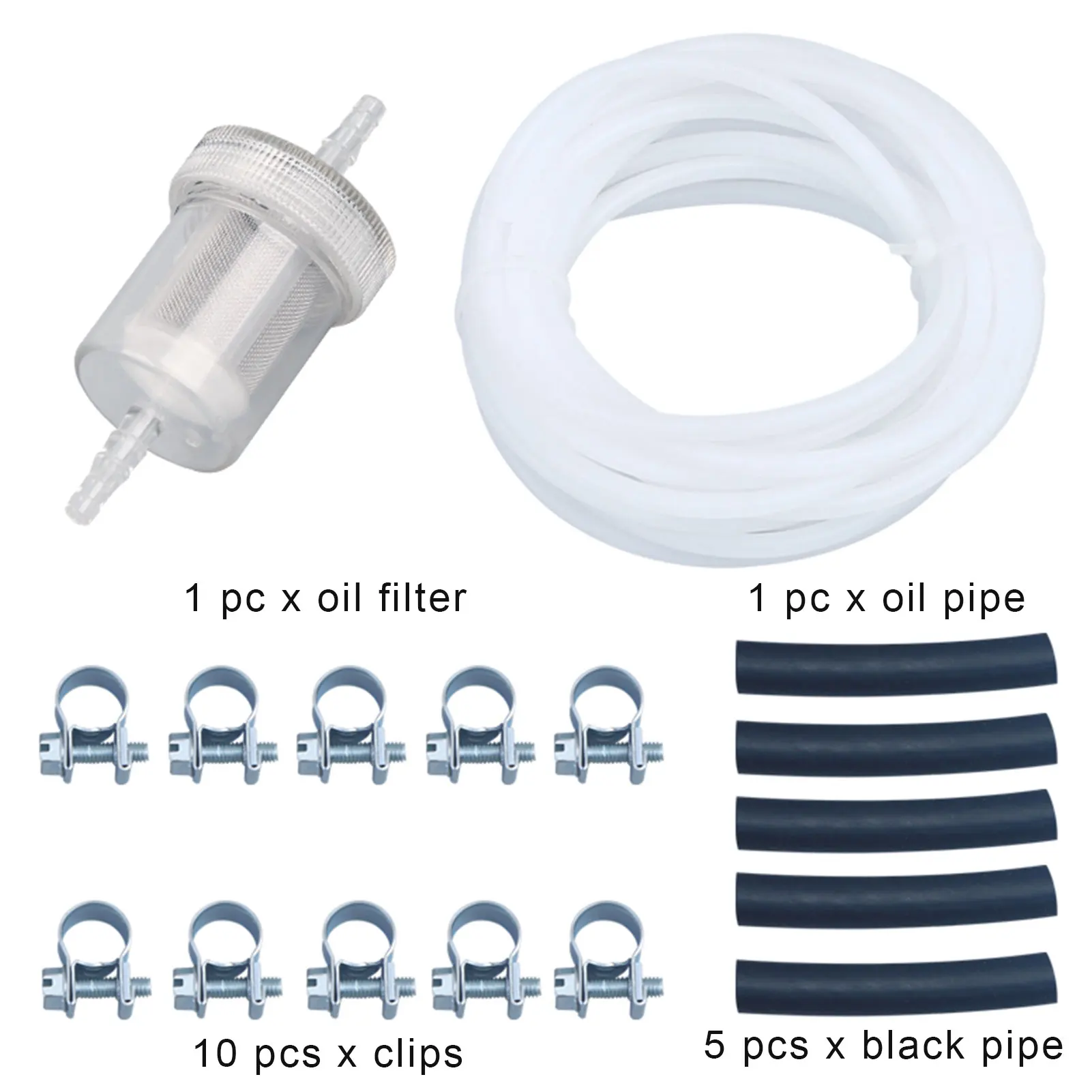 

17pcs Professional DIY Fuel Filter Air Parking Heater Replacement Accessories Hose Repair Oil Tube Set Durable Pipe Clip Line
