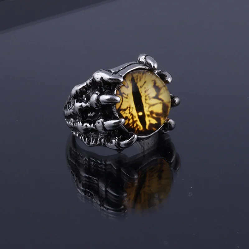 

New Alloy Geometric Devil's Eye Ring Opening Adjustable Skull Devil's Claw Ring
