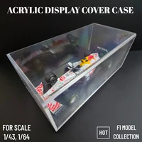 transparent acrylic hard cover case pvc display box for scale 143 164 car model figure collectible miniature toy protection