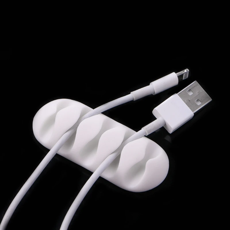 

Cord Management Wire Organizer Wall Desktop Cable Holder USB Charging Random Color B03E