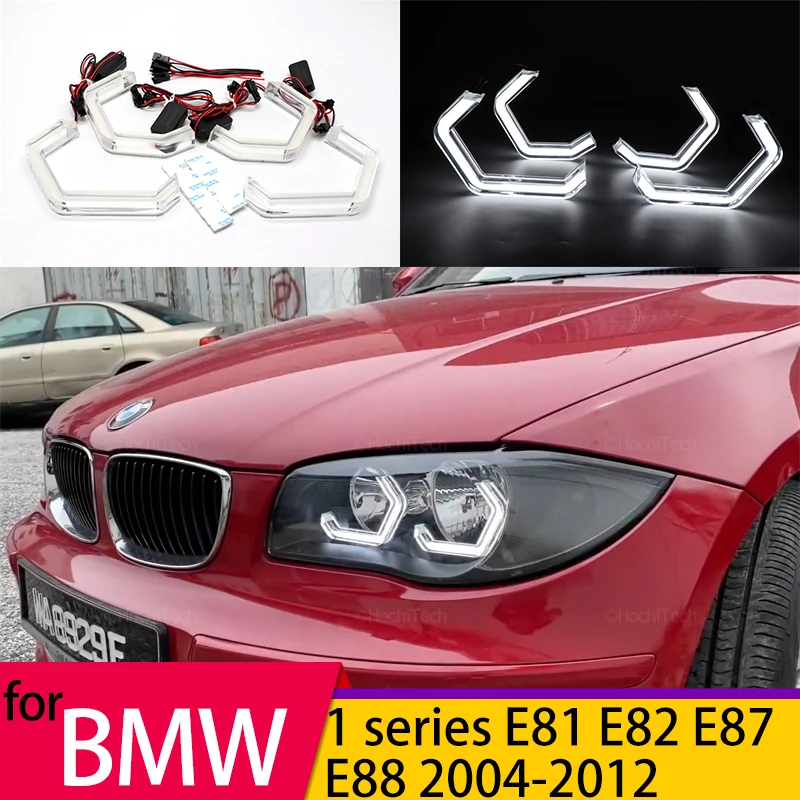 

for BMW 1 series E81 E82 E87 E88 116i 118i 120i 125i 128i 130i 135i 2004-13 M4 Iconic Style LED Crystal Angel Eye Kit Eyes Kits