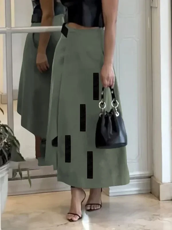 Modigirl женские длинные юбки низ 2024 модные новые трапециевидные свободные