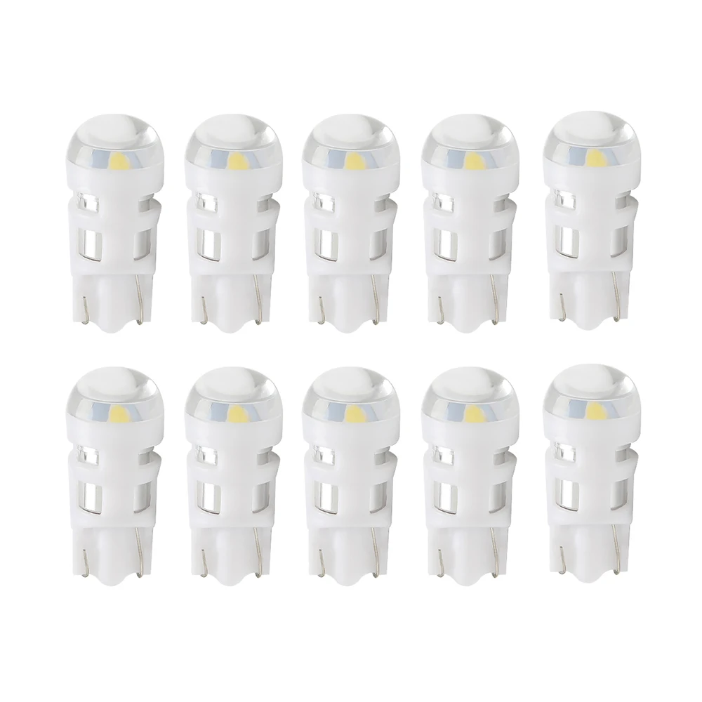 

10PCS W5W T10 194 LED Bulbs 3030 1SMD 6000K White Car Dome Light Auto Map Reading Clearance Lamp License Plate Lights Bulb