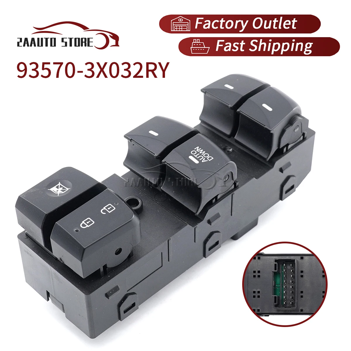 

For Hyundai Elantra 2014-2016 93570-3X032RY Auto Power Window Switch Control Car Parts Regulator 16Pins 93570-4V000 93570-3X030