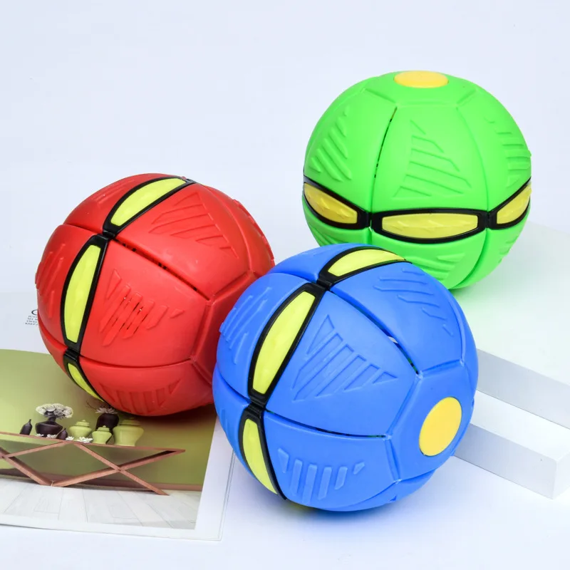 Kids Flat Throw Disc Ball Flying Magic Balls For Children's Games Bouncing Ball Boy Girl Outdoor Sports Toys Gifts Flying Balls
