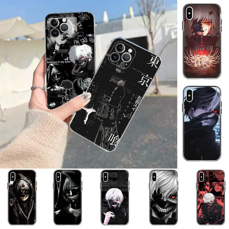 

Japanese Anime Tokyo Ghoul Japan Suave Phone Case For iPhone 14 13 12 11 Pro Max XS X XR SE 2020 6 7 8 Plus Mini Shell