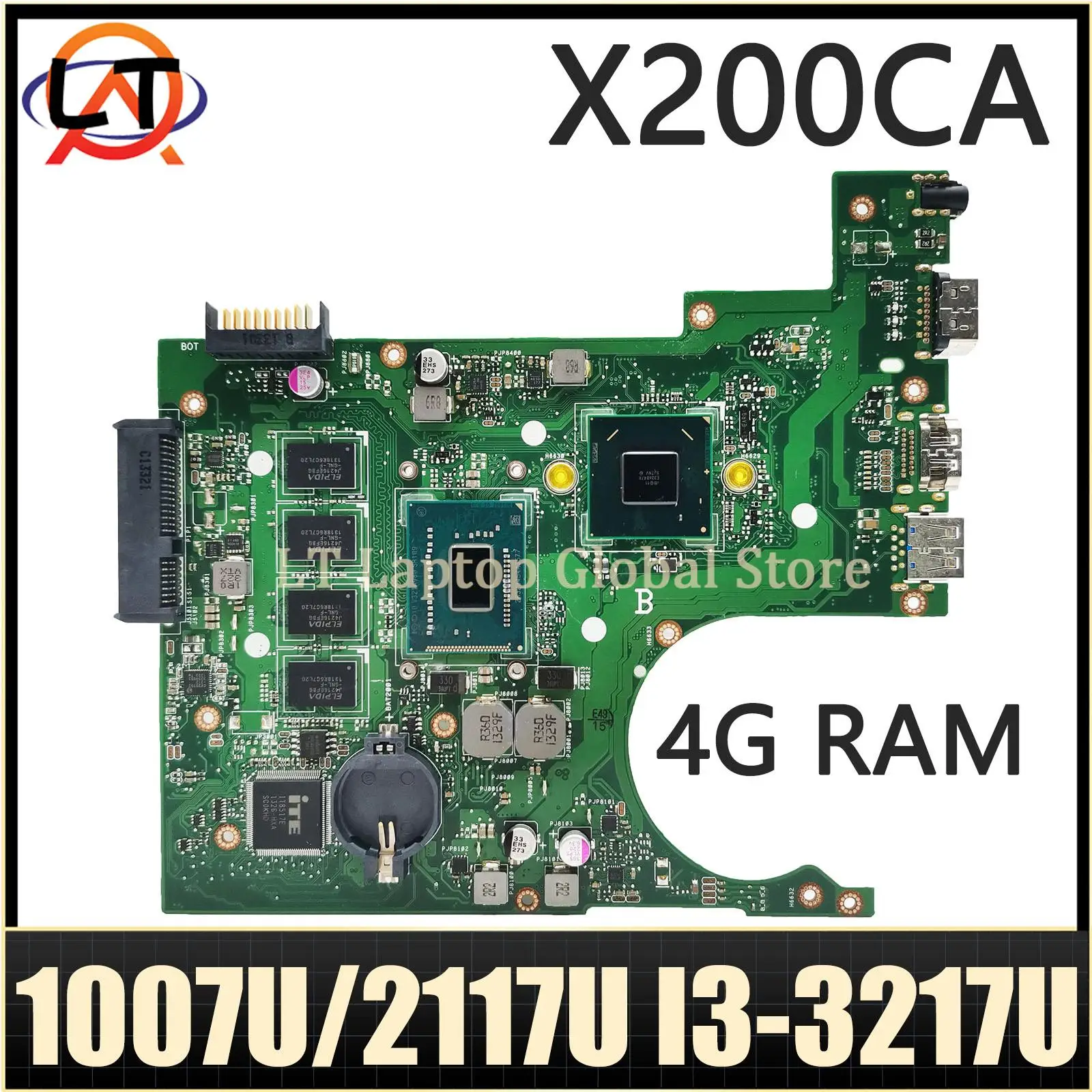 X200CA ноутбук, планшетофон F200CA X200C, материнская плата для ноутбука 1007U/2117U I3-3217U, процессор 4GB-RAM