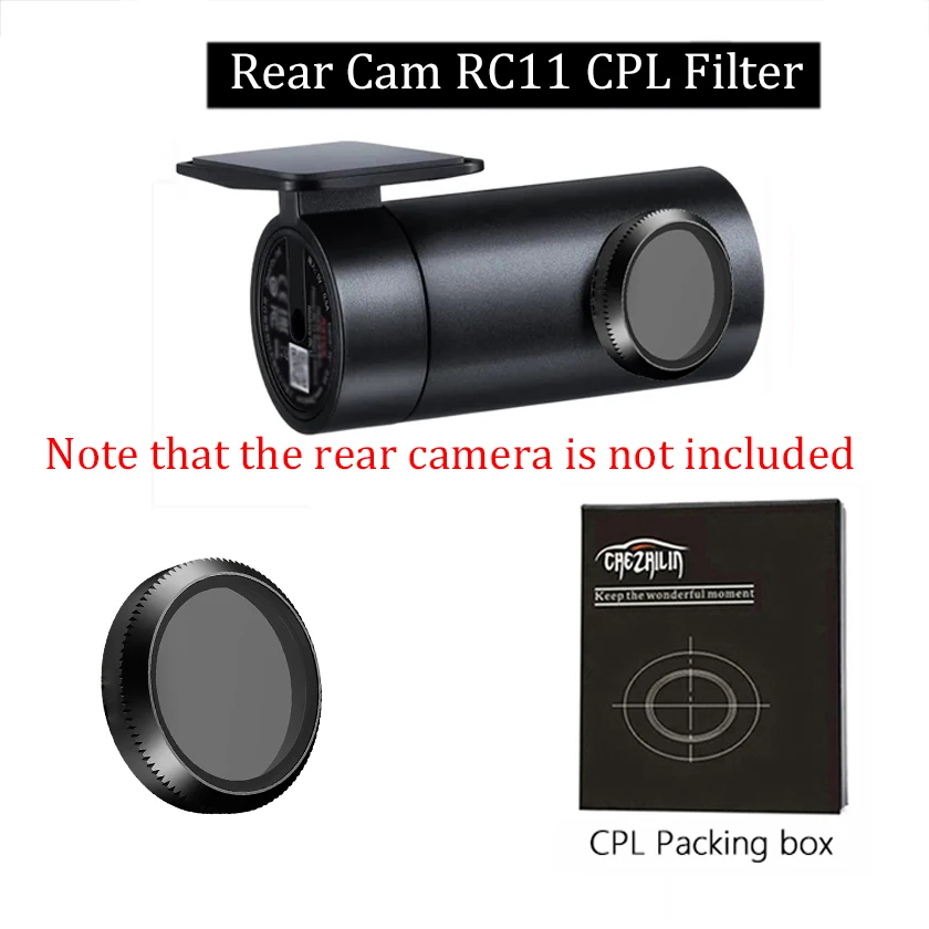 Фото Для 70mai Dash Cam A200 CPL Фильтр для задней камеры 70mai RC11 CPL Фильтр ДЛЯ 70mai A200 Крепление для 70mai A200 Статические наклейки №4