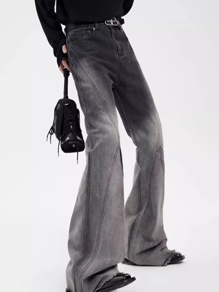 Джинсы мужские осенние градиентные цвета в стиле пэчворк американские ретро