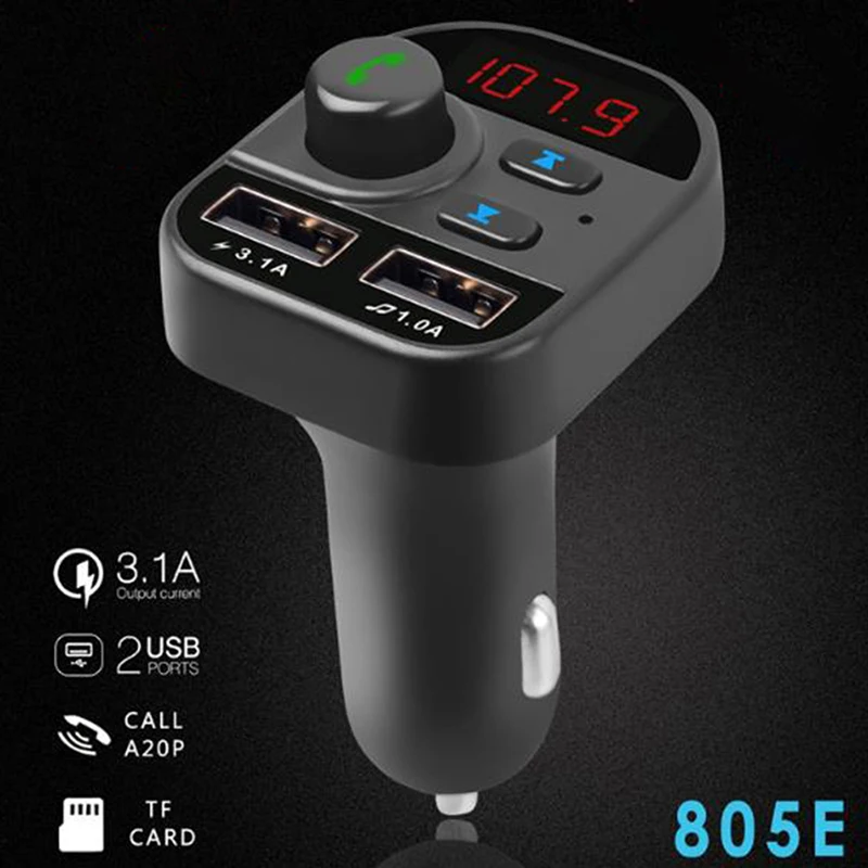 

Dual USB Car Charger Car Wireless Bluetooth 5.0 FM Transmitter Transmitter Receiver Hands-free Call Support TF Auto Accessories