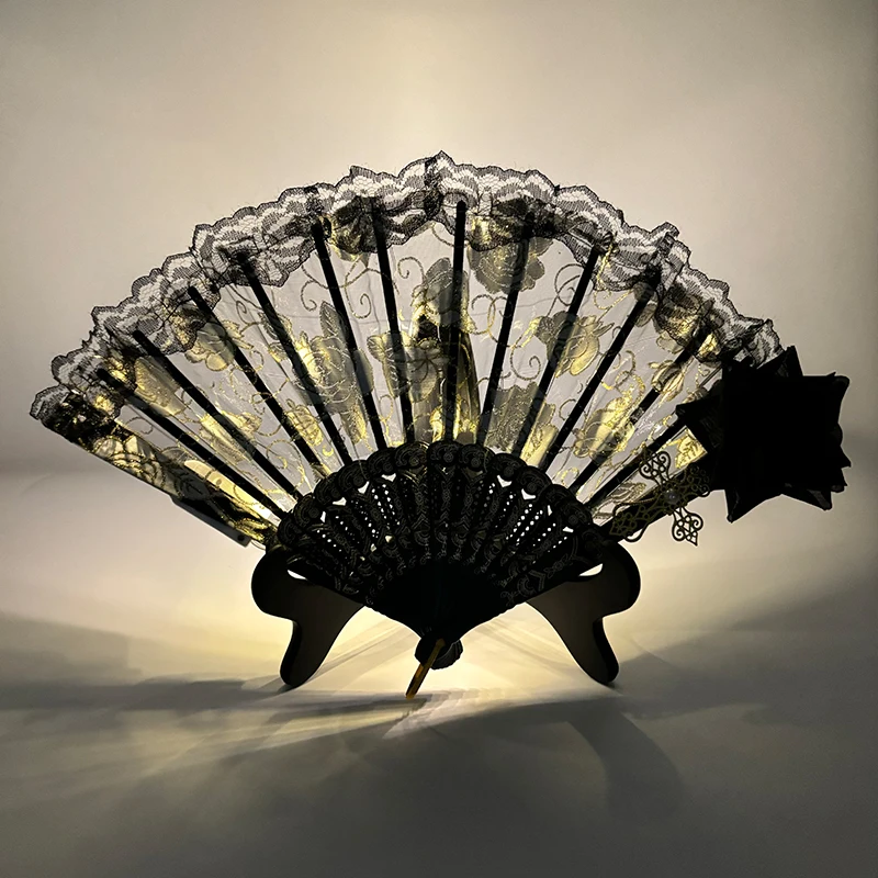 1 шт. женский кружевной веер для вечеринки в стиле Хэллоуина