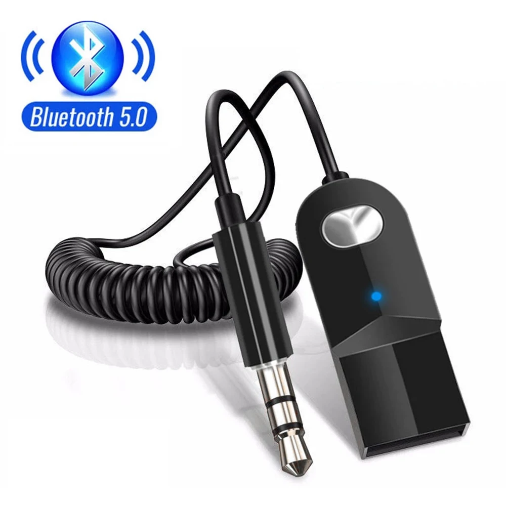 

Bluetooth 5,0 Aux стерео беспроводной автомобильный Bluetooth-приемник с USB на разъем 3,5 мм аудио музыкальный микрофон адаптер громкой связи для автомоб...