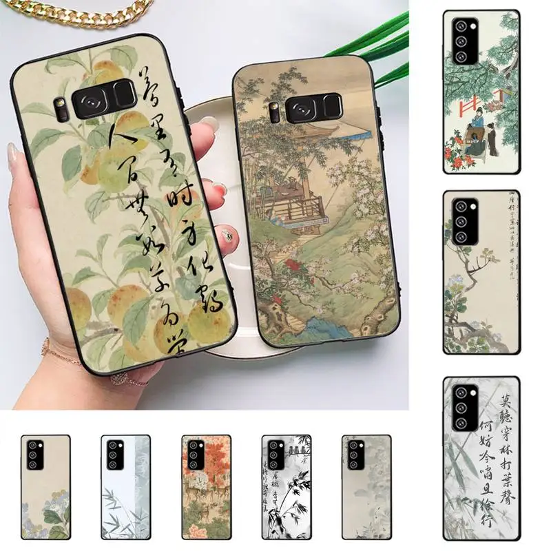 

Chinese Ancient Painting Phone Case For Samsung J 7 plus 7core J7 neo J6 plus prime J6 J4 J5 Mobile Cover