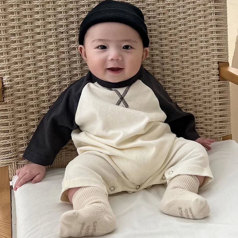 Comfortable Infant Cotton Romper Baby Boy Loose Casual Jumpsuit Newborn Long Sleeve Romper Toddler Girl Sleep Clothes