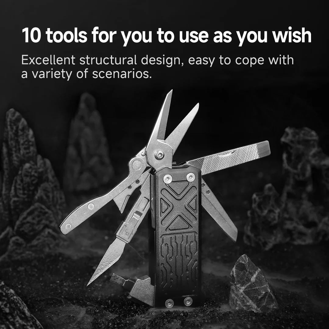 Портативный карманный Мультитул NexTool E1 Съемный нож ножницы отвертка для