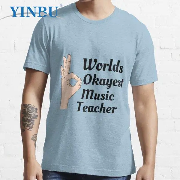 

Футболка с изображением учителя музыки миров окаест, yassineb, брендовые футболки YINBU с принтом, Высококачественная Мужская футболка с коротким...